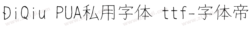 DiQiu PUA私用字体 ttf字体转换